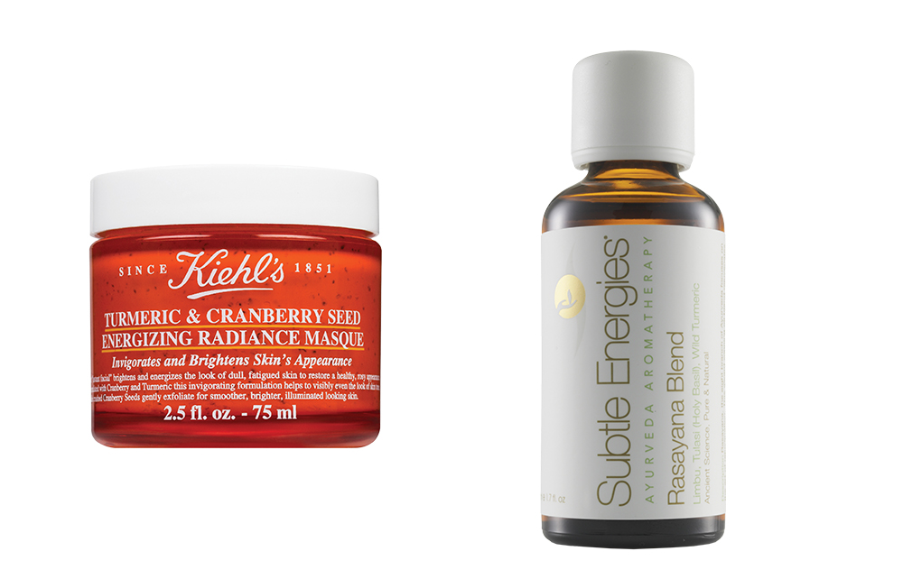Turmeric and Cranberry Seed Energizing Radiance Masque from Kiehl’s, Ramayana Detox Body Blend from Subtle Energies at Joyce Beauty